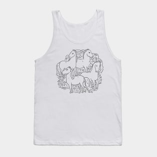 Four Horses by Leo Gestel Tank Top